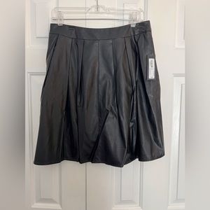 Worthington Pleated Faux Leather Skirt, Size 8, NWT